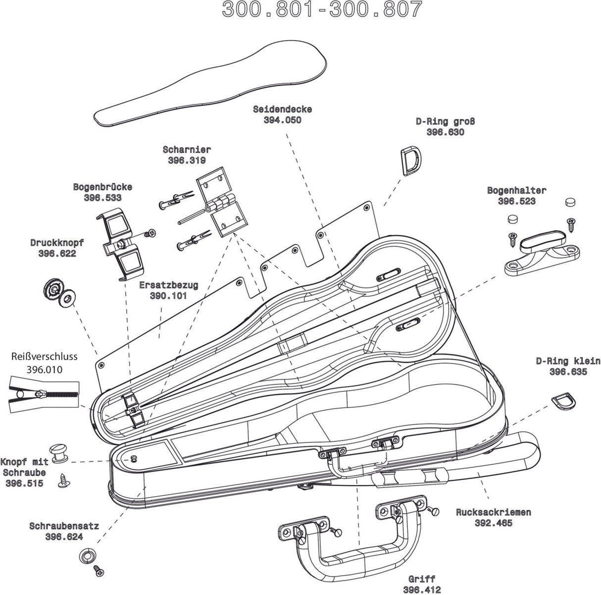 GEWA Backpack fitting Shaped violin/viola case - 2 backpack straps