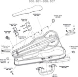 GEWA Backpack fitting Shaped violin/viola case - 2 backpack straps