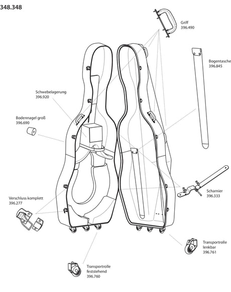 GEWA double bass case Idea Mammoth - Endpin, large