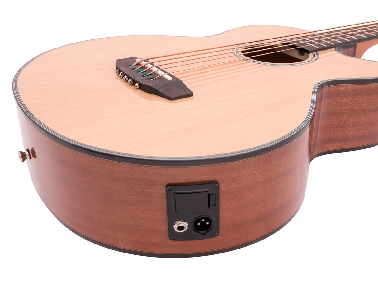 DiMavery AB-455 Acoustic Bass, 5-string, Natural Clock