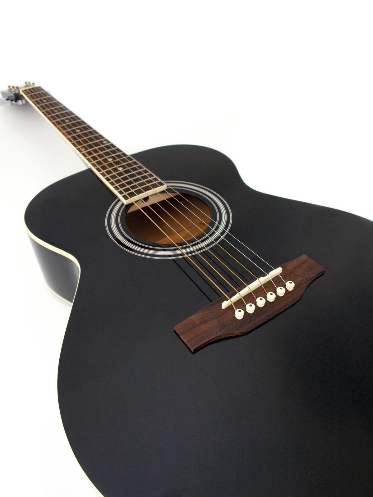 DiMavery AW-303 Western Guitar - Sort