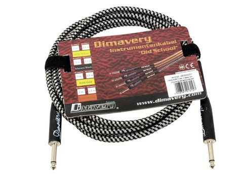 DiMavery Instrument cable, 3m, Black/Silver 
