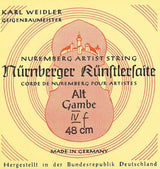 Nürnberger Viola da gambe strings Artist rope core. Chrome steel wound - D'