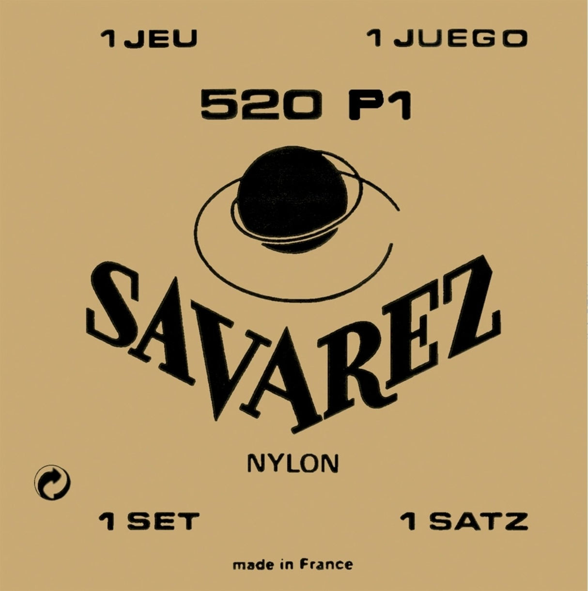 Savarez Strings for classical guitar Traditional concert 520 - Set normal Treble w (520P1)