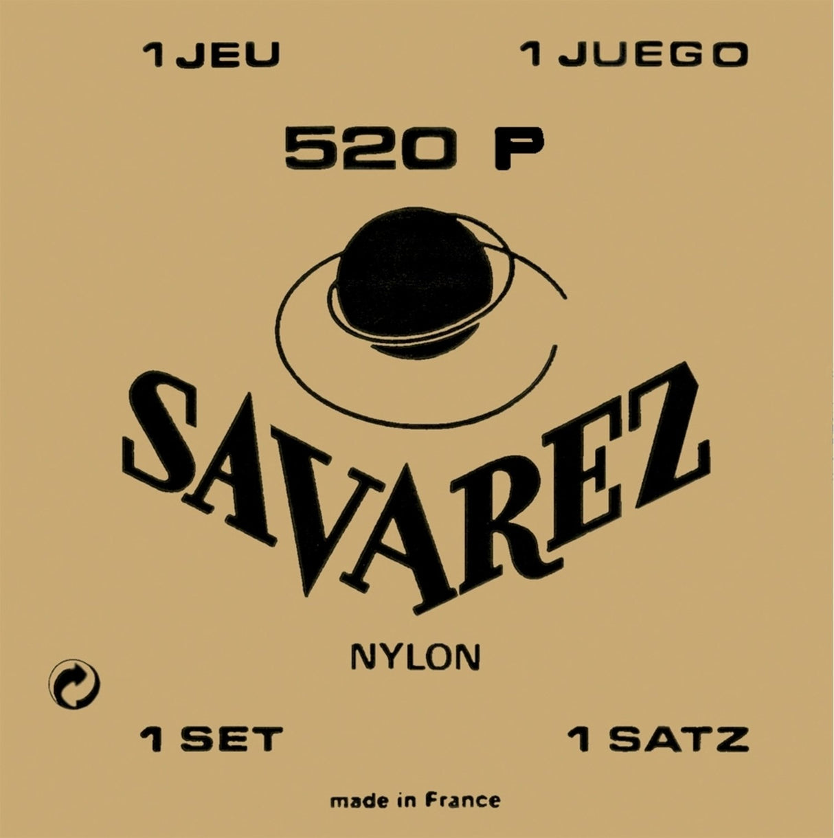Savarez strings for classical guitar Traditional concert 520 - Normal-tension set H/B2 + G3 w (520P)