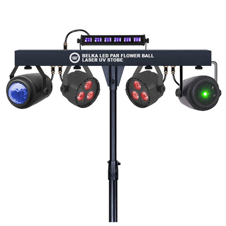 LIGHT4ME T-BAR LED PAR FLOWER BALL LASER UV STROBE disco lighting multi-effect