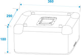 ROADINGER Record Case ALU 50/50, rounded, bk