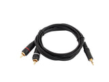 OMNITRONIC Adapter Cable 3.5 Jack/2xRCA 3m bk