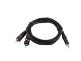 OMNITRONIC Adapter Cable 3.5 Jack/2xRCA 1.5m bk