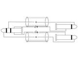 OMNITRONIC Adapter Cable 3.5 Jack/2xJack 1.5m bk
