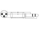 OMNITRONIC Adapter Cable XLR(M)/Jack stereo 5m bk