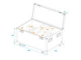 ROADINGER Flightcase 2x THA-250F with wheels
