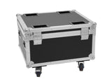 ROADINGER Flightcase 4x AKKU IP PAR 7 QCL WDMX with charging function
