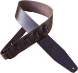 Profile STW/FPB-DBR Pro Italian Leather Guitars Strap - Dark