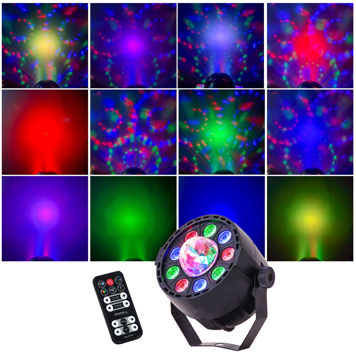 LED PAR-ASTRO 2-in-1 Disco Light & Perfex Light Stand