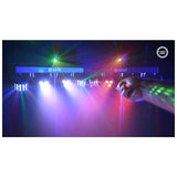 LIGHT4ME T-BAR LED PAR DERBY LASER Disco Light Multi-Effect Set