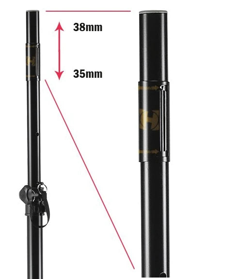 Hercules SS200BB - Speaker Stands with Bag Bundle (45kg, 2.24m)