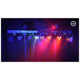 LIGHT4ME T-BAR LED PAR DERBY LASER Disco Light Multi-Effect Set