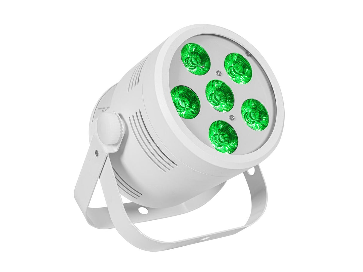 EUROLITE Set 16x LED Silent Par 6 QCL floor wh + Case