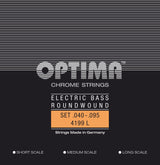 Optima E-Bass strings Chrome Strings. Round Wound Short Scale - Set 4199S (4-string short-scale)