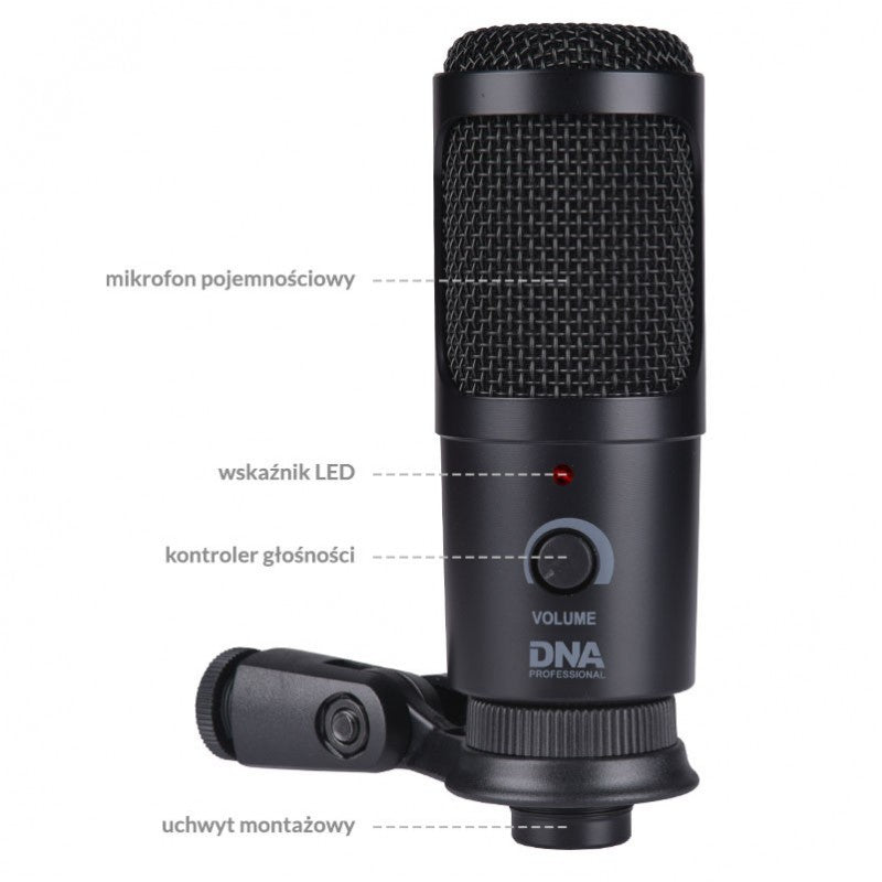 DNA CM USB KIT Kondensator USB Mikrofon med Boom Arm og Popfilter