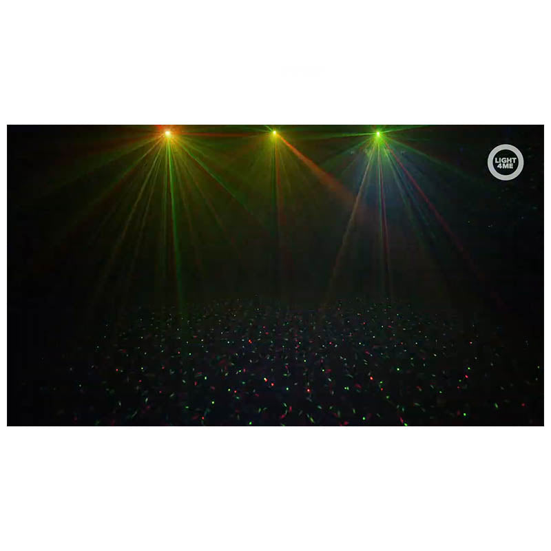 LIGHT4ME T-BAR LED PAR DERBY LASER Disco Light Multi-Effect Set