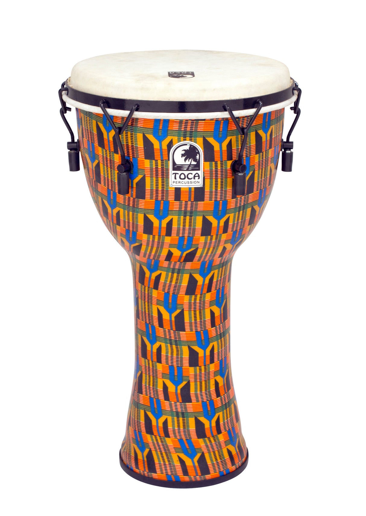 Toca Djembe Freestyle Mechanically Tuned - Kente Cloth (SFDMX-12K)