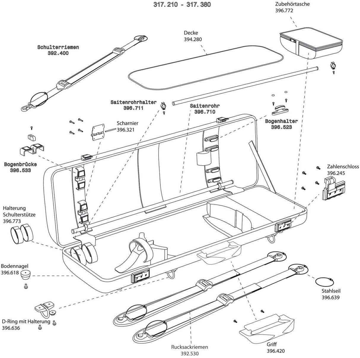 GEWA Violins case Air 2.1 - Music sheet pocket