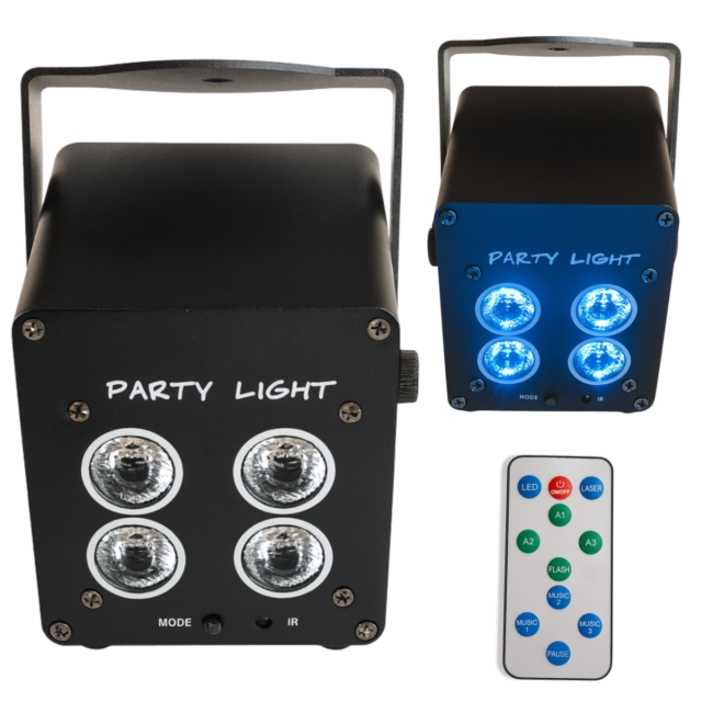 LIGHT4ME ACCU PAR 4x3W rechargeable spotlight 360