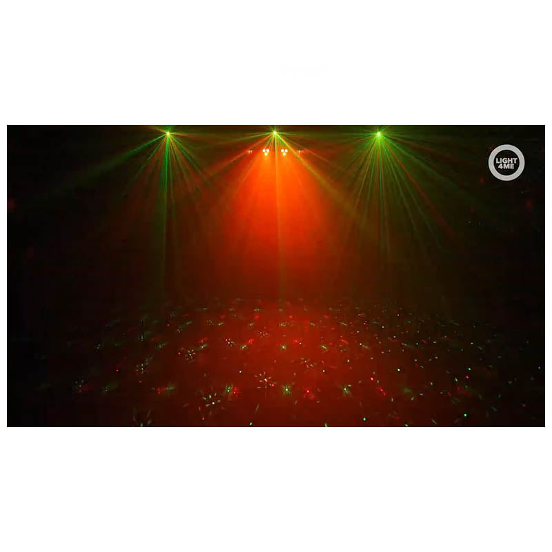 LIGHT4ME T-BAR LED PAR DERBY LASER Disco Light Multi-Effect Set