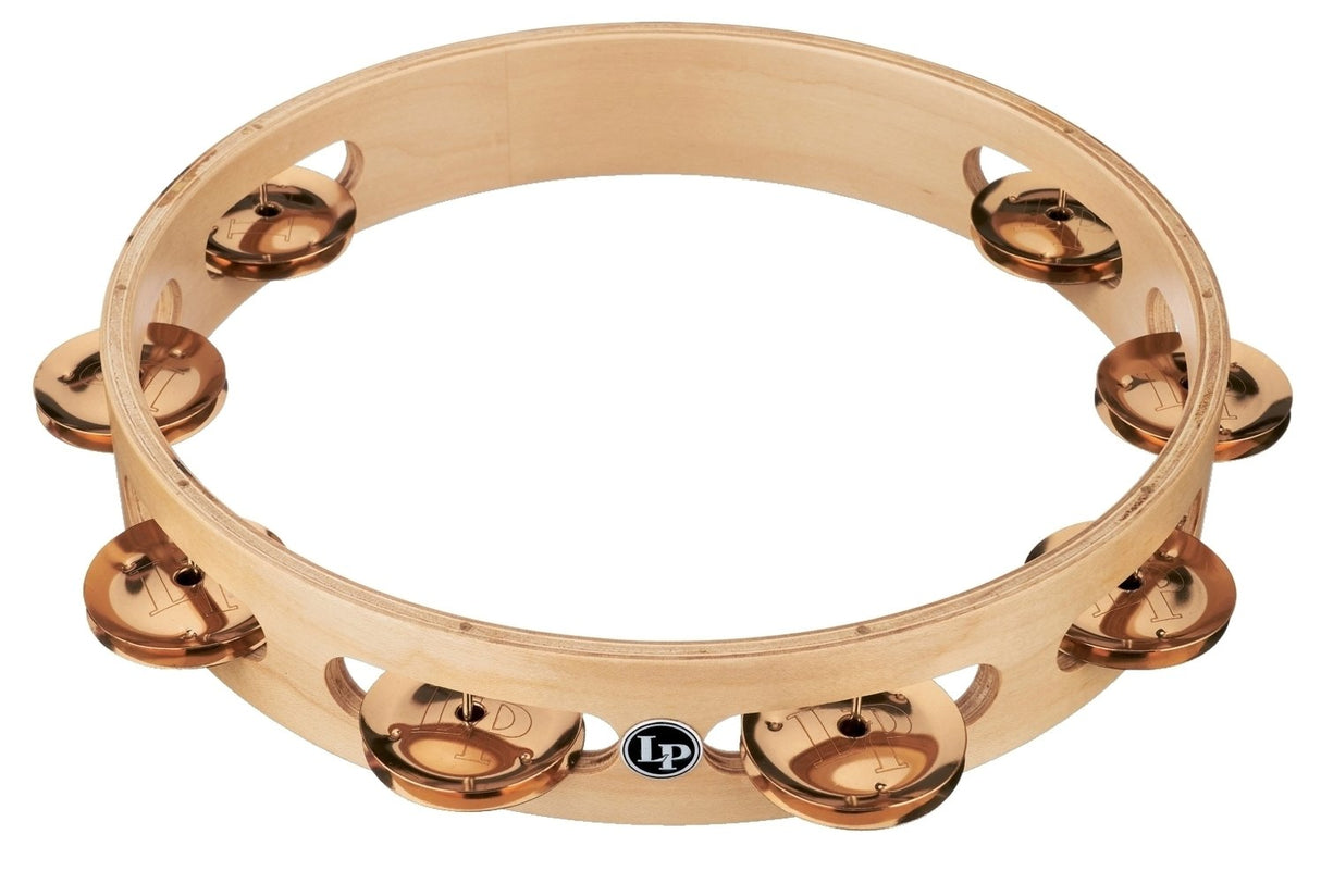 Latin Percussion Tambourine Pro 10 in Single Row Tambourine - Bronze (LP380A-BZ)