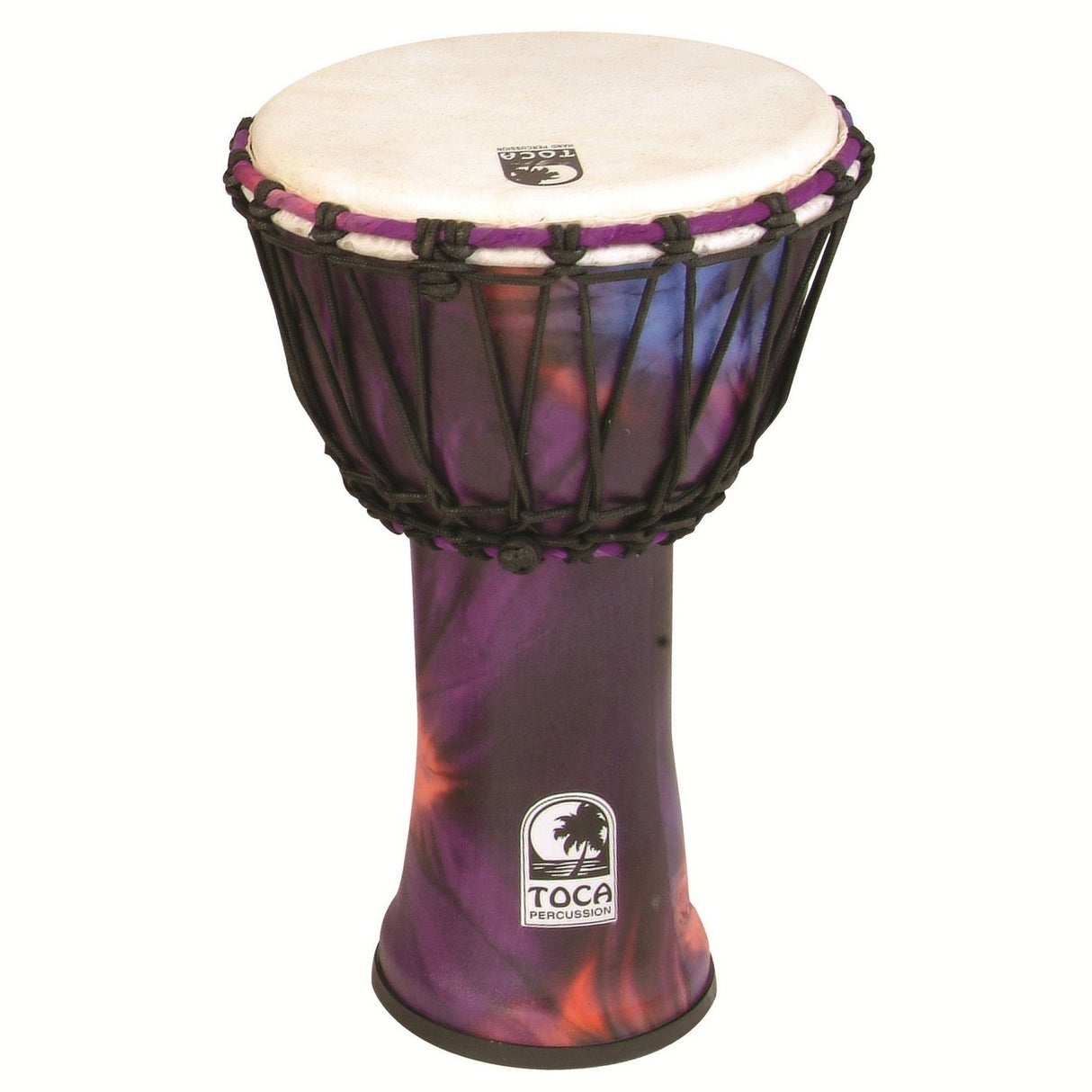 Toca Djembe Freestyle Rope Tuned - Woodstock Purple (SFDJ-7WP)