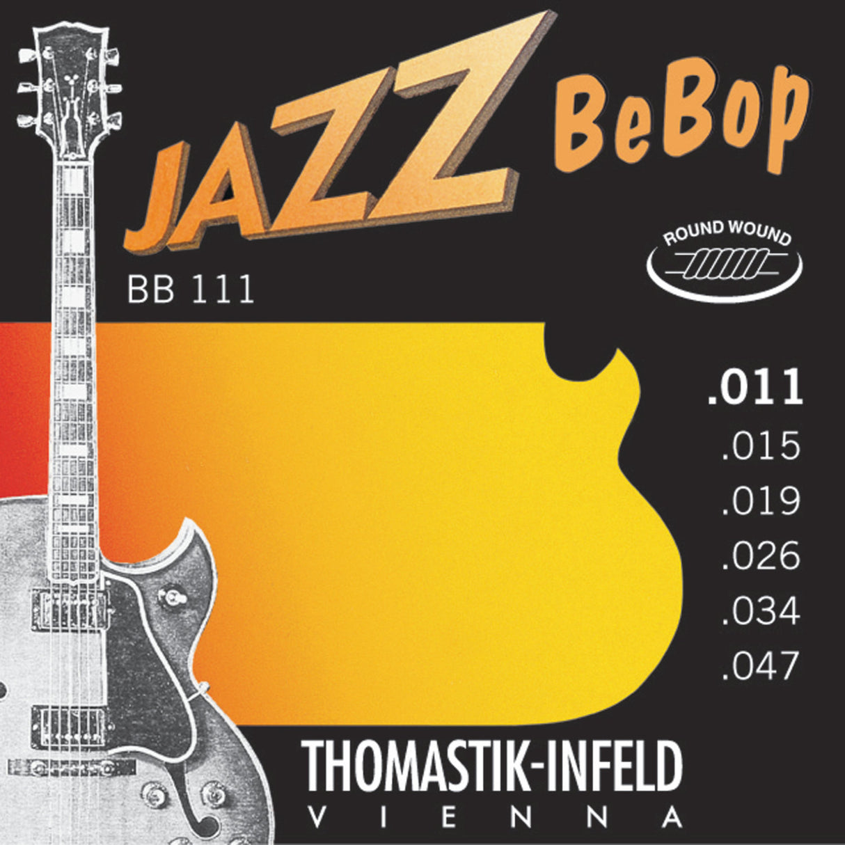Thomastik-Infeld strings for E-guitar Jazz BeBob series nickel roundwound - set 011rw (BB111)