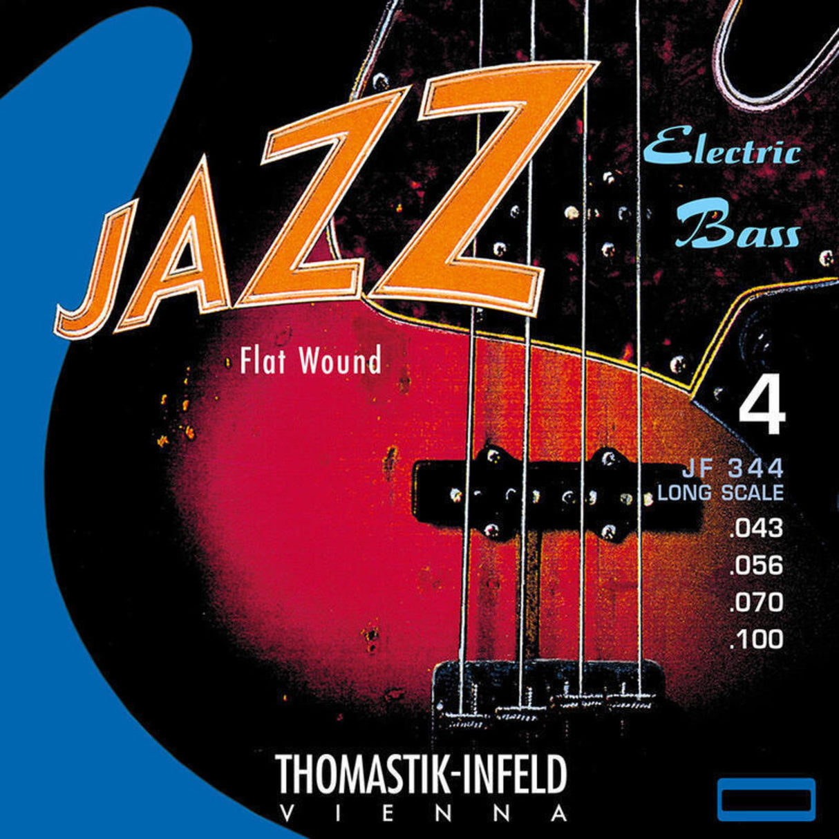 Thomastik-Infeld E-bass strings Jazz Bass flatwound - set, 4-string long (JF344)