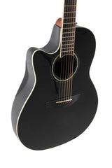 Ovation E-Acoustic Guitars Celebrity CS Standard Mid Cutaway - Black (CS24L-5G-G)