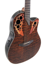Ovation E-Acoustic Guitars Celebrity Elite Plus Mid Cutaway - Dark Tiger Eye (CE44P-TGE-G)