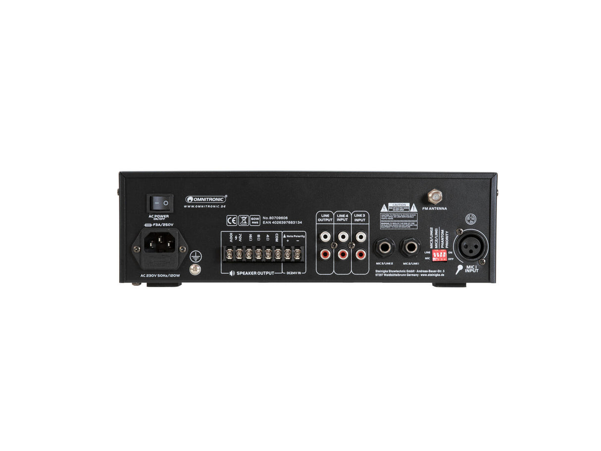OMNITRONIC CPE-60P PA Mixing Amplifier