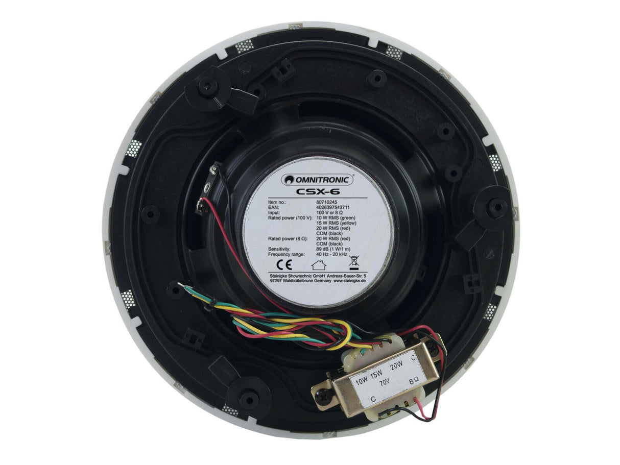 OMNITRONIC CSX-6 Ceiling Speaker white