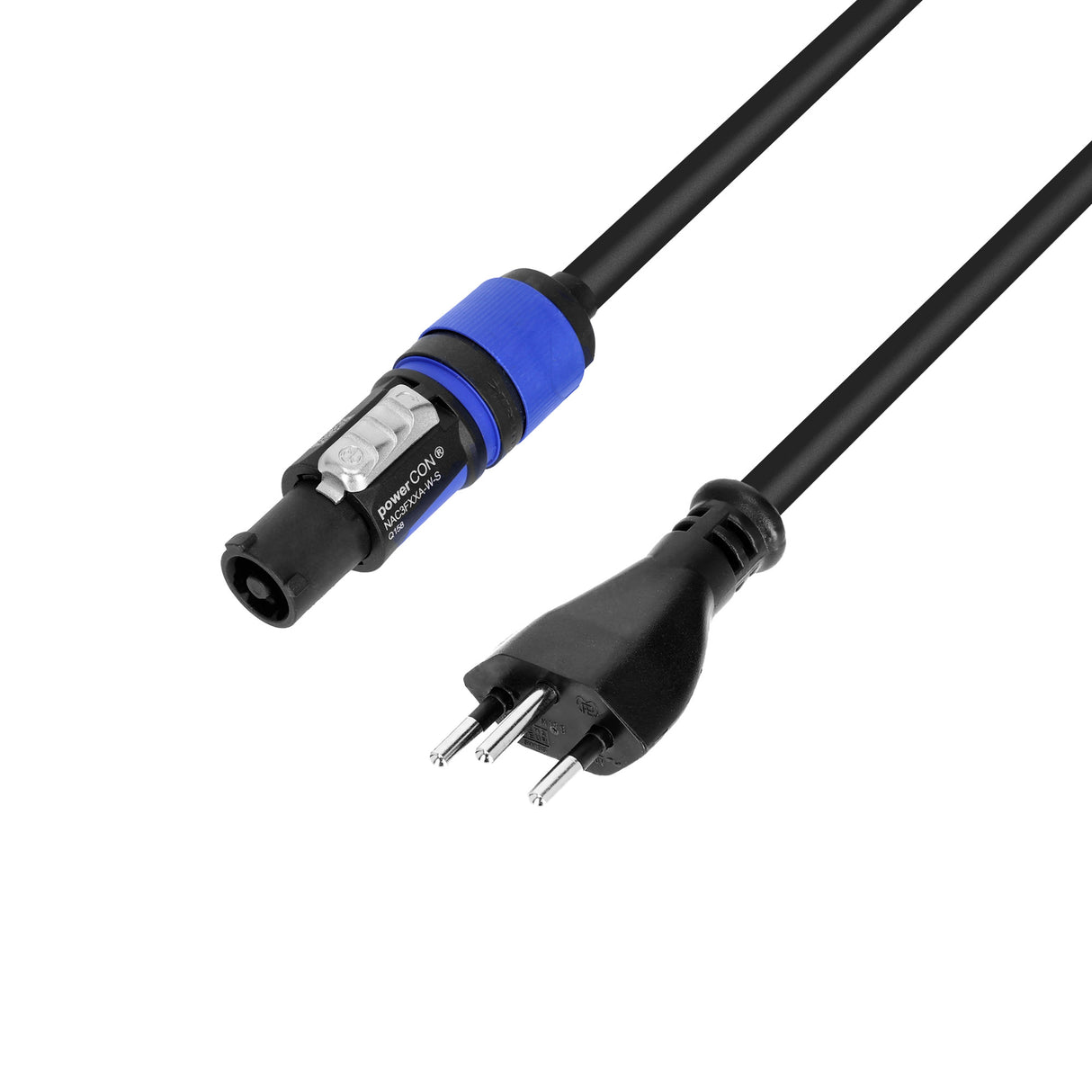 Adam Hall Cables 5 STAR PCON 0150 CH - Power cable | Neutrik powerCON® x SEV M12 | 1,5 m