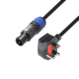 Adam Hall Cables 5 STAR PCON 0150 GB - Power cable | Neutrik powerCON® to BS1363/A | 1,5 m