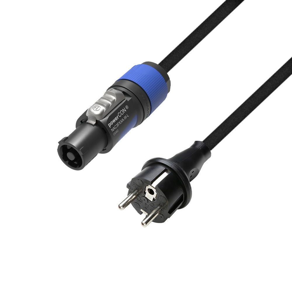 Adam Hall Cables 5 STAR PCON 0300 - Power cable | Neutrik powerCON® to CEE 7/7 with Titanex® cable | 3 m
