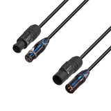 Adam Hall-kabler 5 STAR H TCON D 0150 - Hybrid Cable | Power and DMX | Neutrik® XLR 3-pole x TRUE1® | 1,5 m