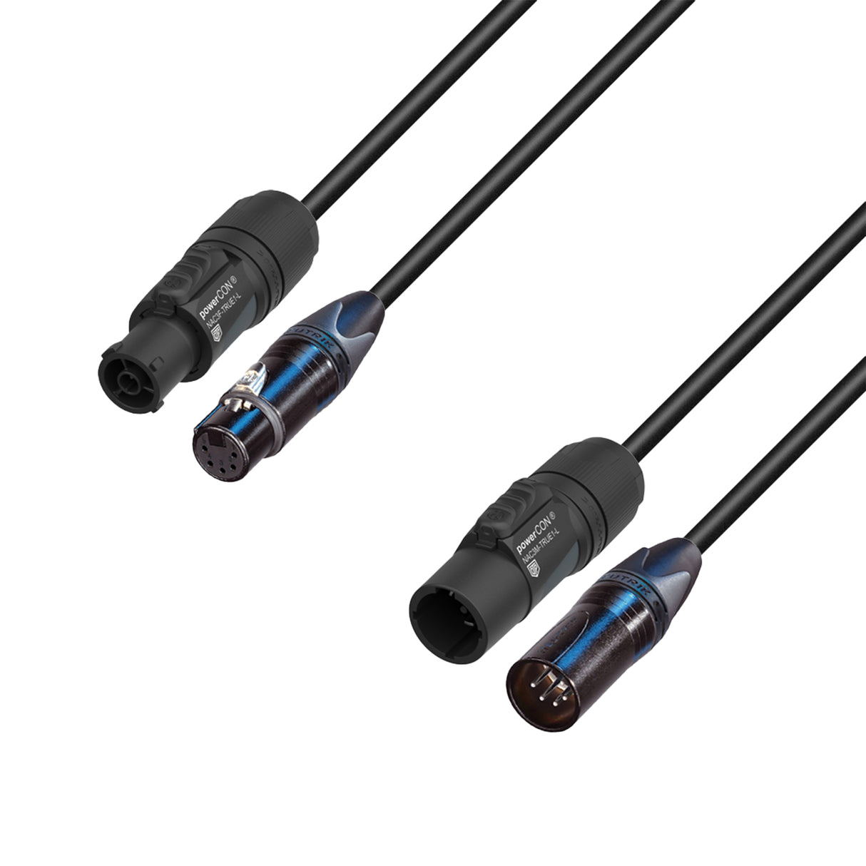 Adam Hall Cables 5 STAR H TCON 5D 0150 – Hybrid Cable | power and DMX | Neutrik® 5-pole XLR x TRUE1® | 1,5 m