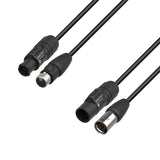 Adam Hall Cables 5 STAR H TCON 5D 0300 IP65 - Hybrid Cable | Power & DMX | Neutrik® 5-pole XLR IP65 x TRUE1® | 3 m