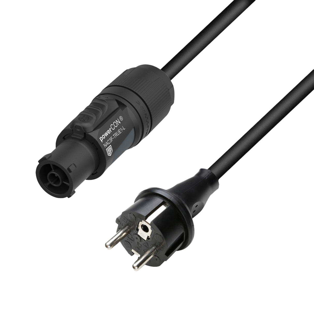 Adam Hall Cables 5 STAR TCON 0150 - Power cable | Neutrik TRUE1® x CEE 7/7 with Titanex® cable | 1.5 m