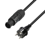 Adam Hall Cables 5 STAR TCON 0150 - Power cable | Neutrik TRUE1® x CEE 7/7 with Titanex® cable | 1.5 m