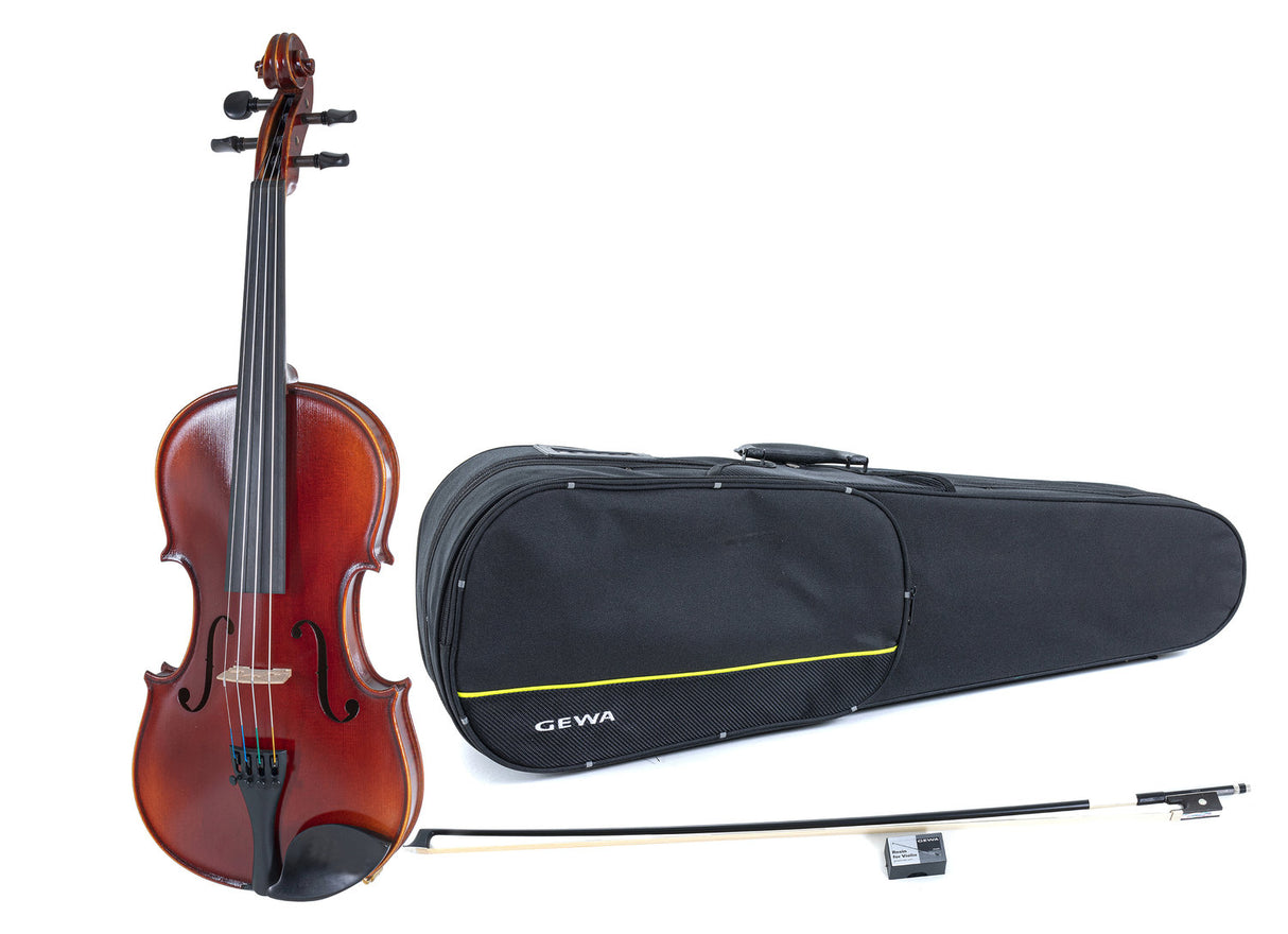 GEWA Violins Ideale - 4/4 left-handed (Ready to play incl. shaped case, carbon bow, Larsen Aurora strings, secured for transport)