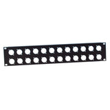 Adam Hall 872214 U-shaped Rack Panel 2 Unit to 24 D-Type Chassis