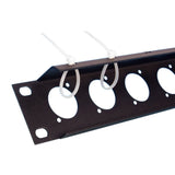 Adam Hall 872215 U-formet Rack Panel m. Monteringskant 1 Unit for 12 XLR D-Type Chassis