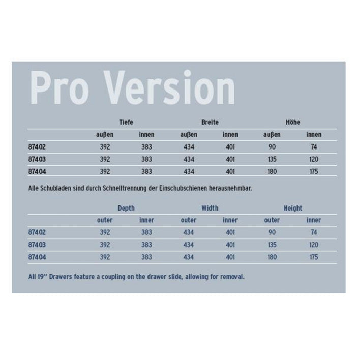 Adam Hall 87403 A Rack Drawer 3 Unit Aluminum (3.4kg)
